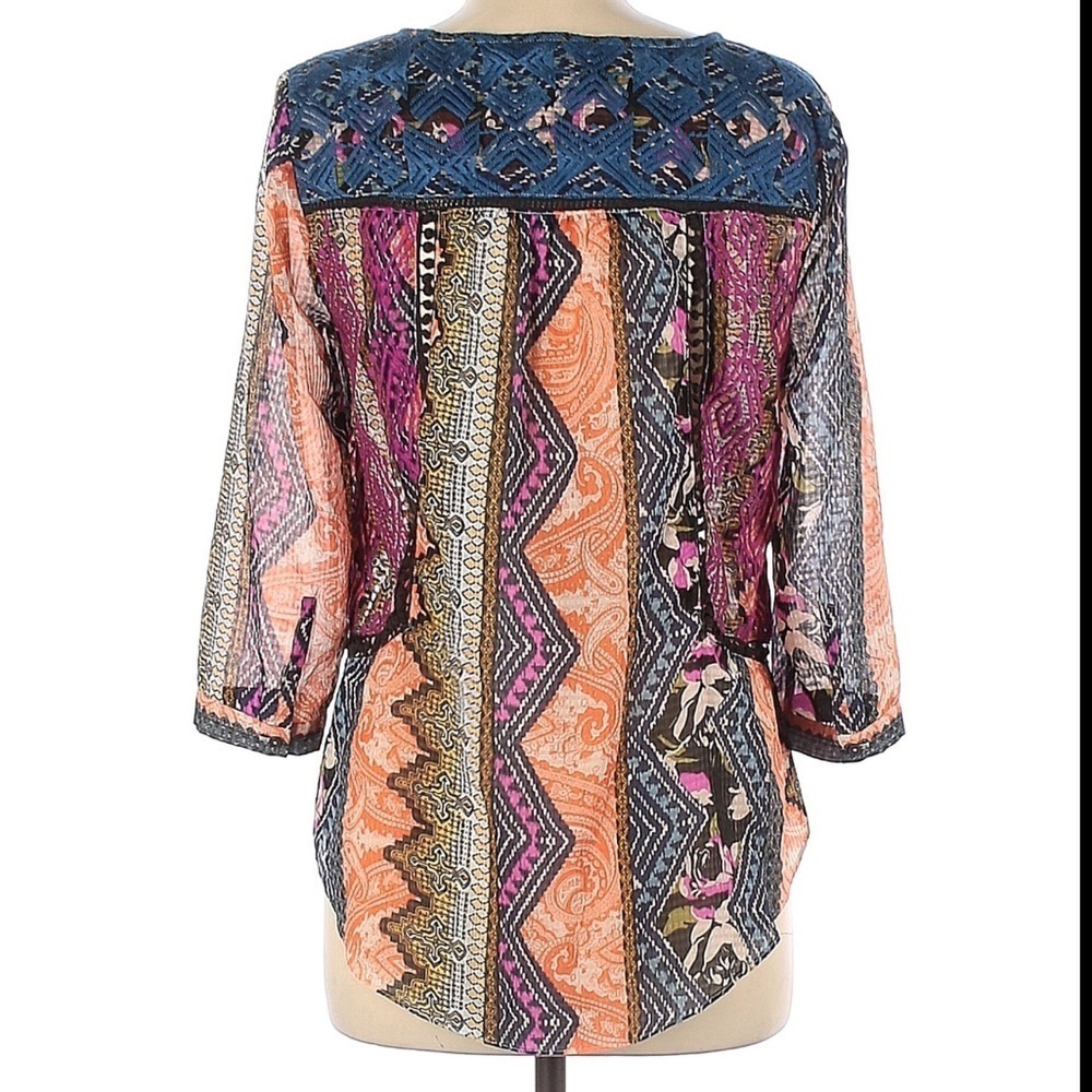 Anthropologie Vanessa Virginia Embroidered Peasant Blouse​​​ - Picture 11 of 11